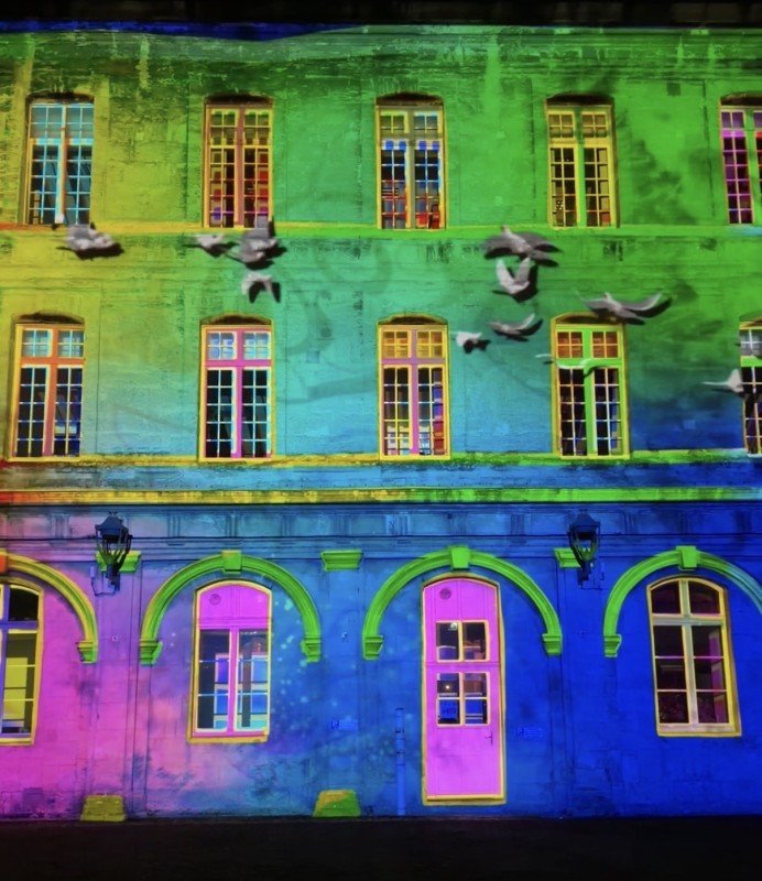 Vidéo Mapping façade architectural et mise en lumière de la mairie de Fécamp