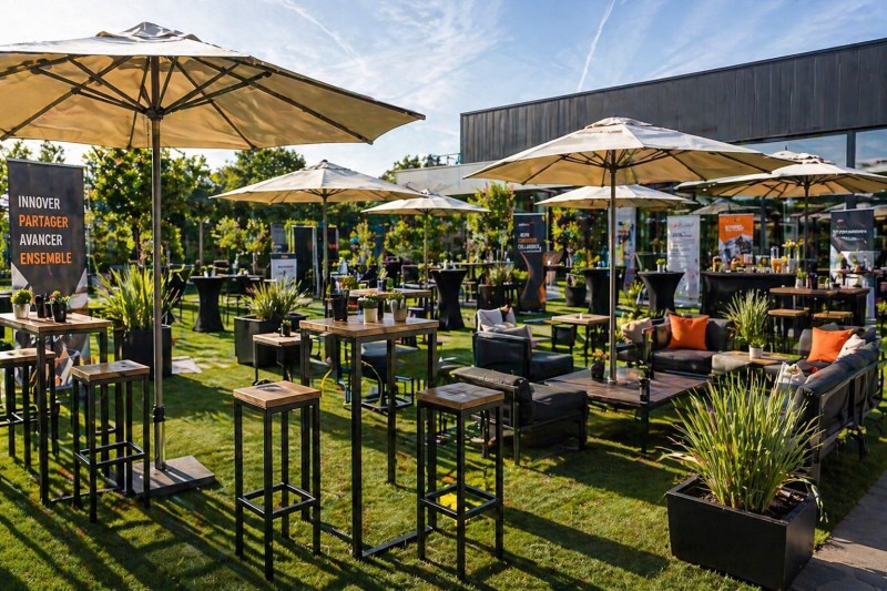 Location de mobilier de jardin en Normandie : créez un espace extérieur haut de gamme avec Orga Events