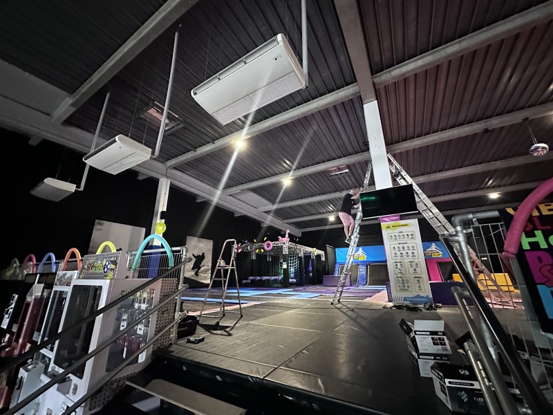 Intégration lumiere YouJump Trampoline Park Chambly