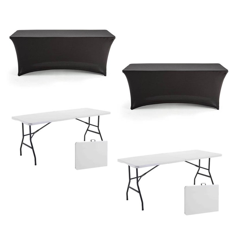 Location de tables pliantes 1m80 avec housses lycra au Havre